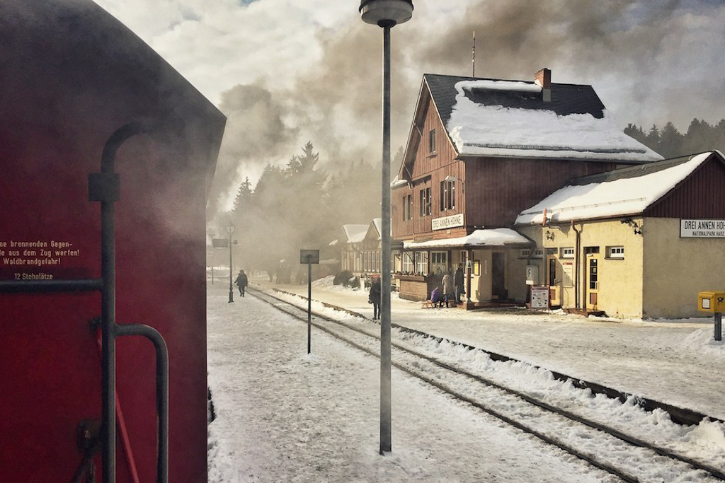 Brockenbahn Harz im Winter