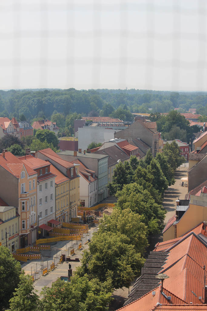 Blick vom Marktturm Ausflug nach Luckenwalde in Brandenburg