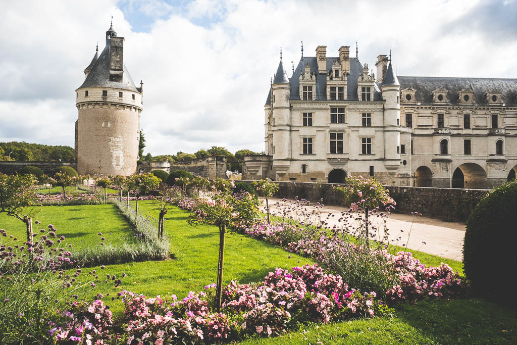 Park Schloss Chateau de Chenonceau Rundreise entlang der Loire in Frankreich