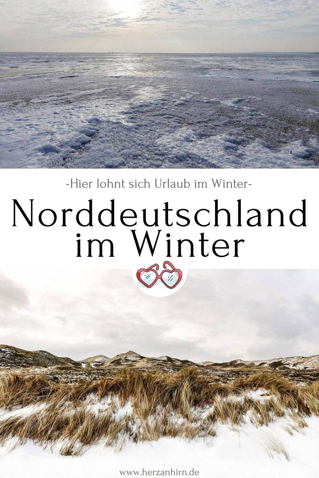 Norddeutschland im Winter Pinterest Grafik