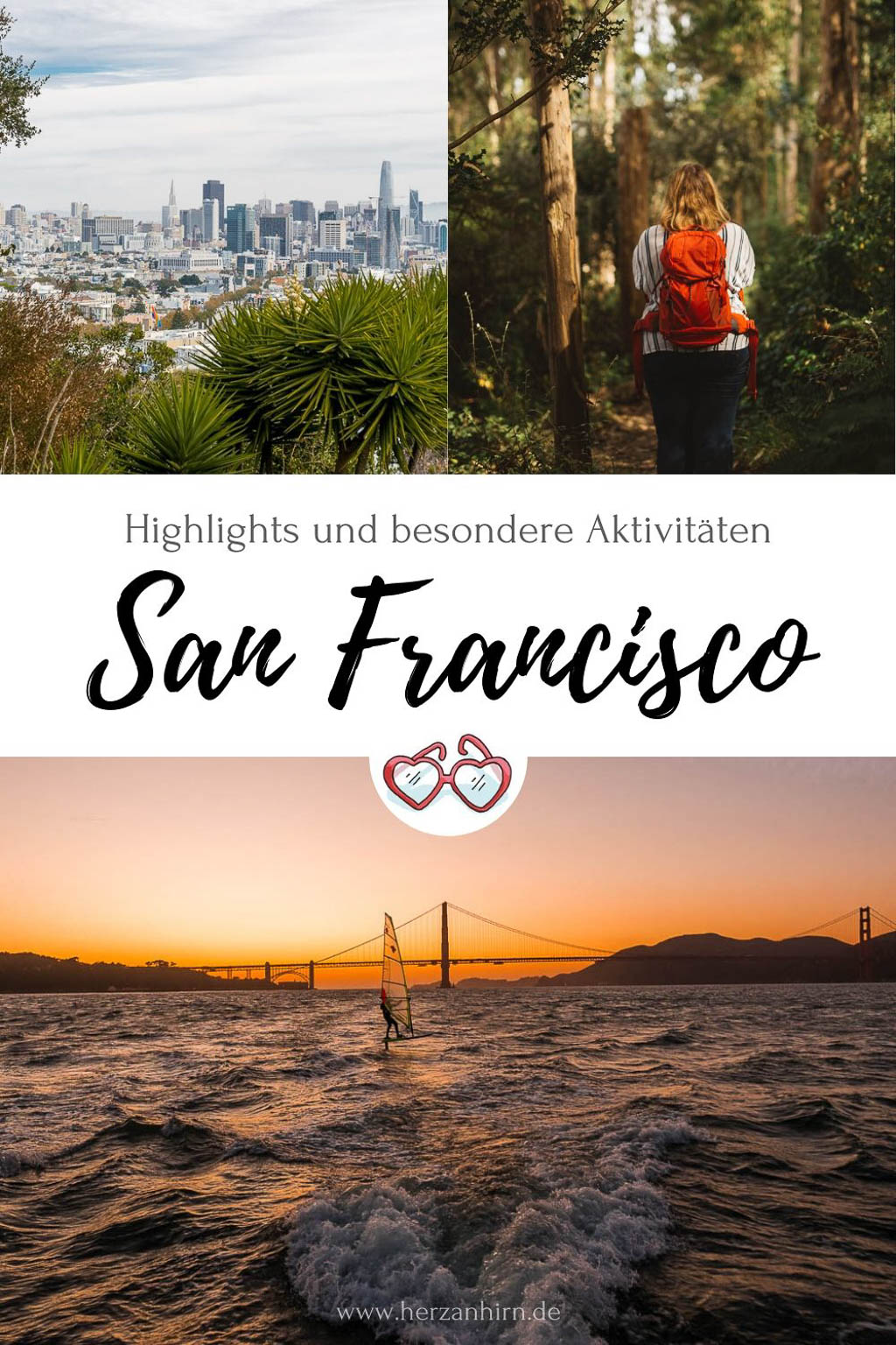 Pinterest Grafik San Francisco in 3 Tagen aktiv entdecken – Reisetipps, Highlights und besondere Aktivitäten
