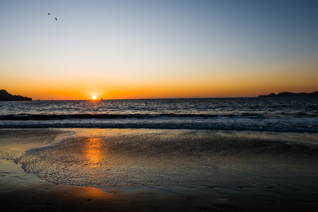 Sonnenuntergang am Baker Beach San Francisco in 3 Tagen aktiv entdecken – Reisetipps, Highlights und besondere Aktivitäten