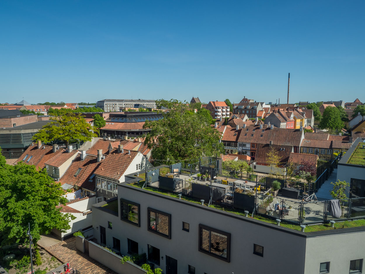 Ausblick Hotel Odeon auf das Hans Christian Andersen Viertel in Odense