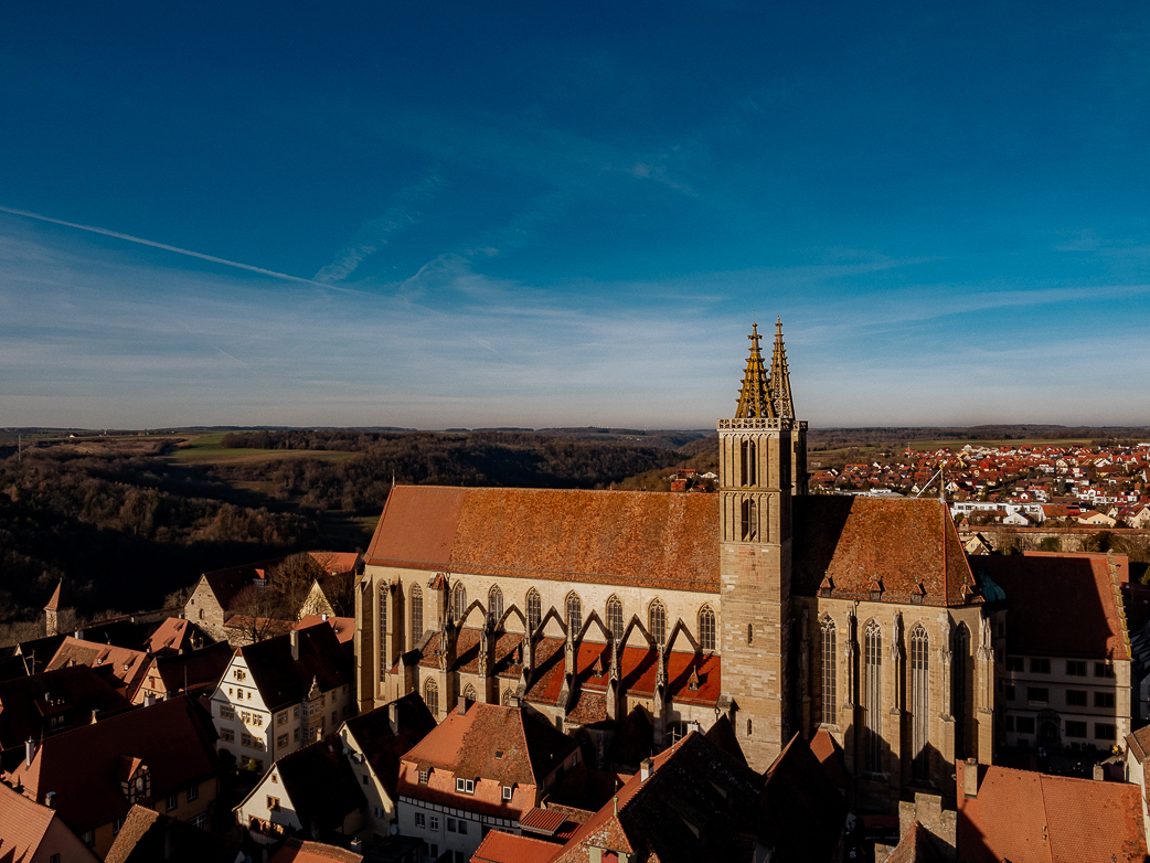 Blick vom Rathausturm in Rothenburg ob der Tauber