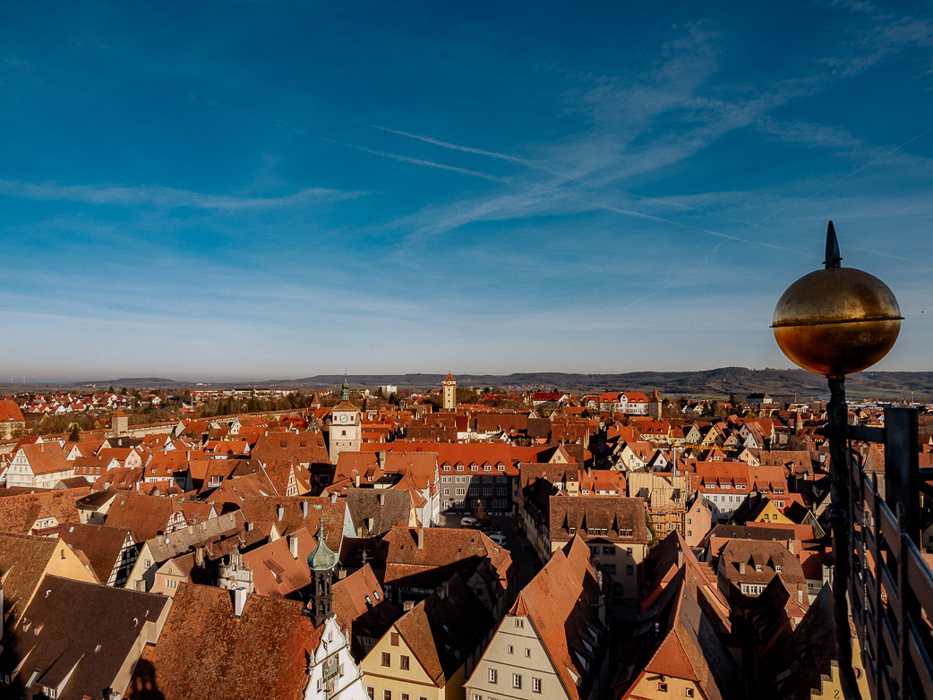 Blick vom Rathausturm in Rothenburg ob der Tauber