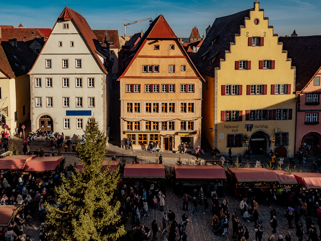 Blick vom Rathausturm in Rothenburg ob der Tauber