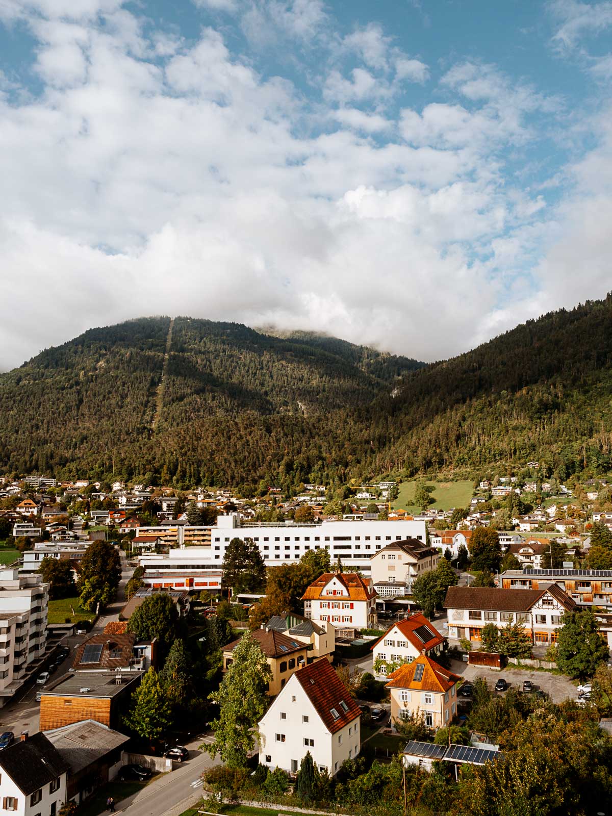 Ausblick vom Turm der St. Laurentius Kirche in Bludenz Ausblick vom Turm der St. Laurentius Kirche in Bludenz